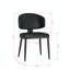 Table de salle à manger 71 "rectangulaire pour 6 à 8 personnes, table de cuisine moderne avec base en sablier en acier inoxydable noir, grande table de salle à manger comprenant 8 chaises en cuir noir-586200188-586200177