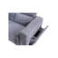Canapé d'angle inclinable électrique 6 pièces Yash Grey-1240086647