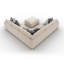 Canapé d'angle moderne en forme de L avec pouf de rangement-638553346