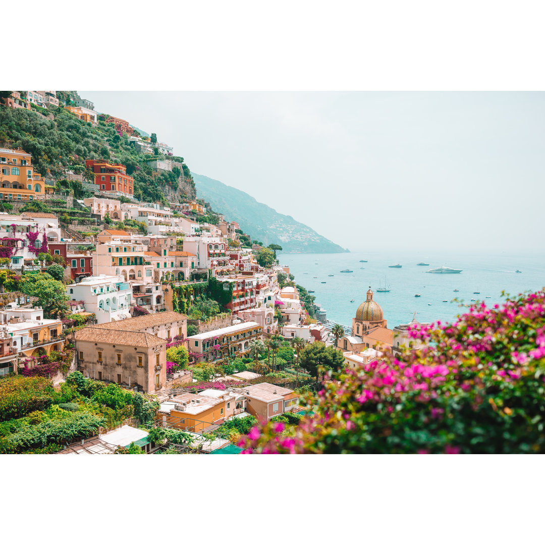 Stadt Positano - Leinwandbild