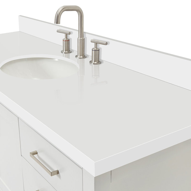 Magnolia Bath Vanity Rectangular Basin S061SWQ, Oval, White