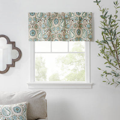 Cotton Paisley Tailored Window Valance