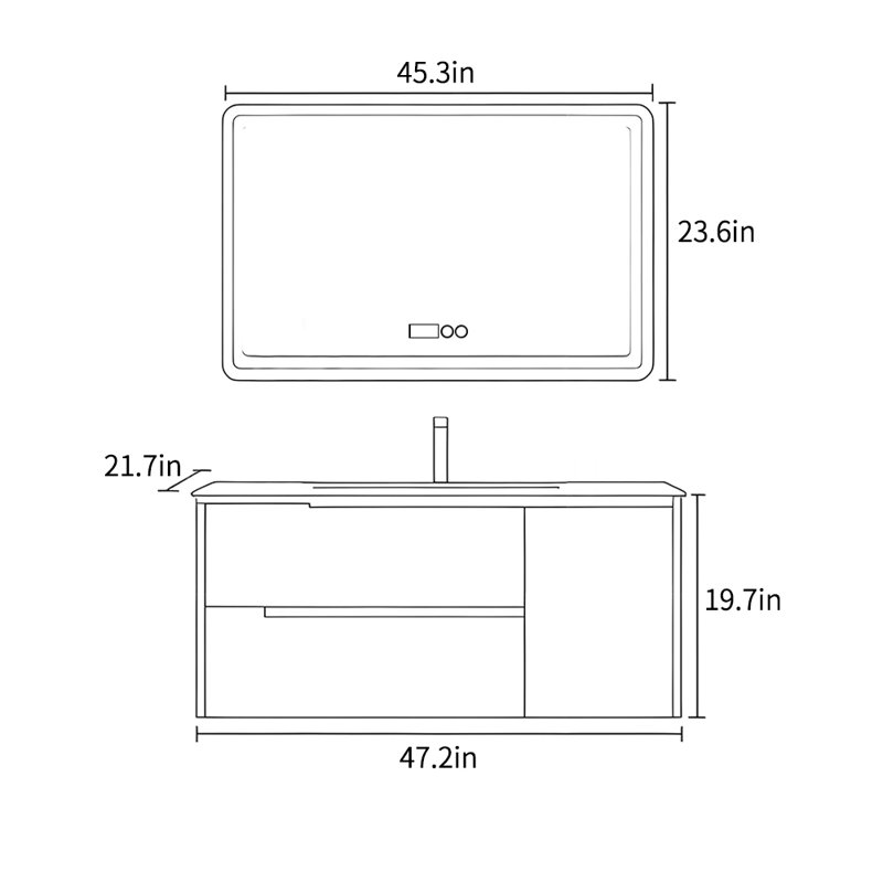 Modern simple bathroom cabinet