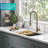 Kraus Bolden Touchless Sensor Commercial Style 2-Function Single Handle Pull-Down Kitchen Faucet-94809836