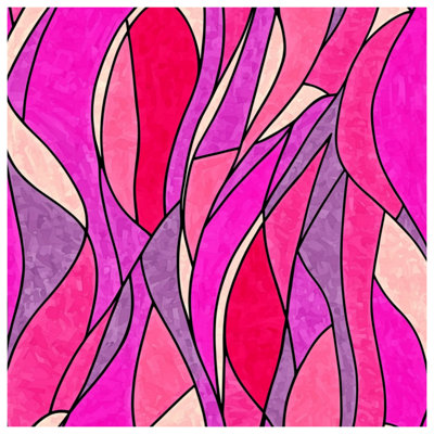 Couvre-lit matelassé abstrait rose, rouge et mauve toutes tailles