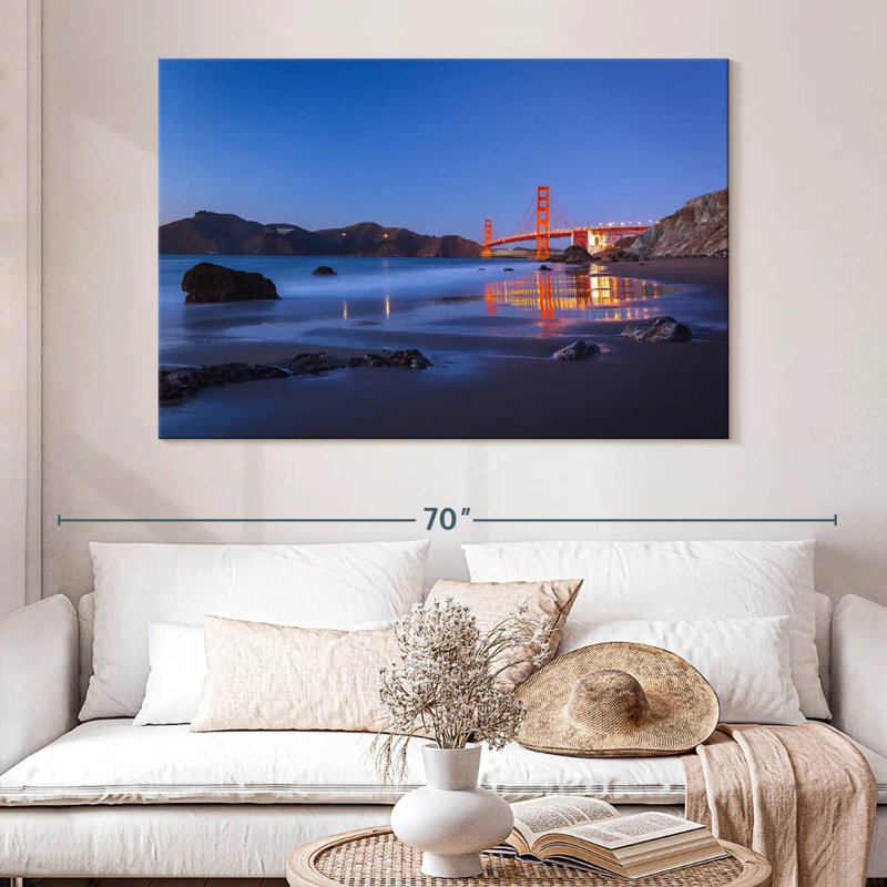 Lilie San Francisco Blue Hour, H 34 po x l 51 po