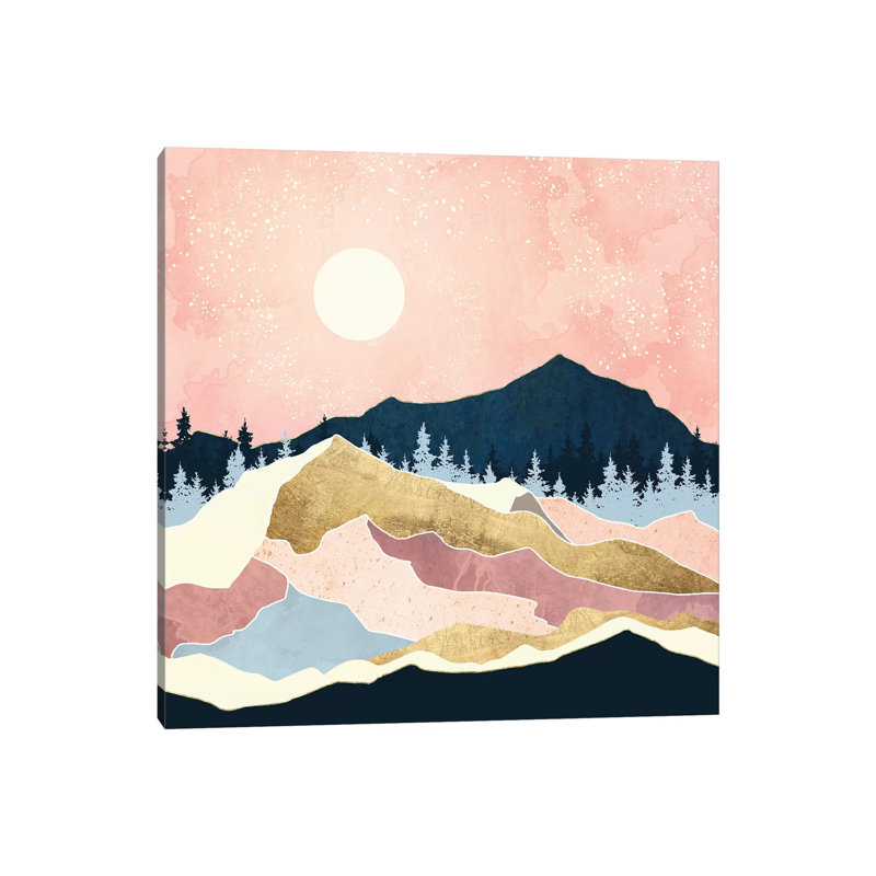 Coral Sunset - Print on Canvas, 45.72 cm H x 45.72 cm W x 1.91 cm D, No Framed