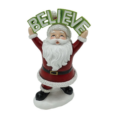Resin Believe Santa Figurine - Colorful Decorative Santa Figurine for Christmas, Perfect for Indoor Tabletop Decoration, Ideal Gift for Hostess Gifts and Holiday Cheer, Multicolor Festive Decor