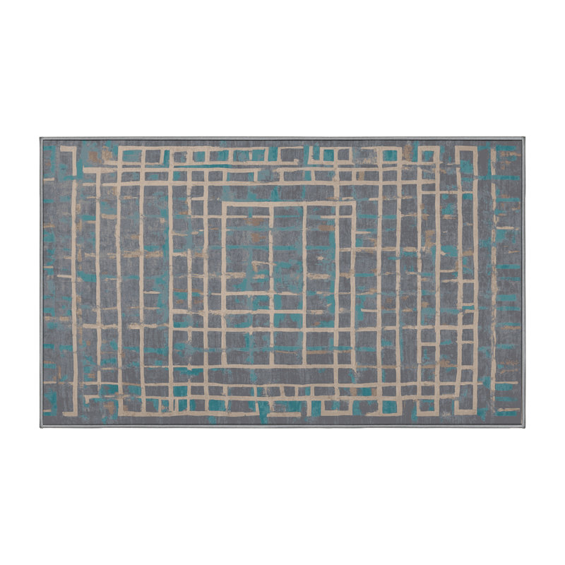 Machine Washable Gray Area Rug