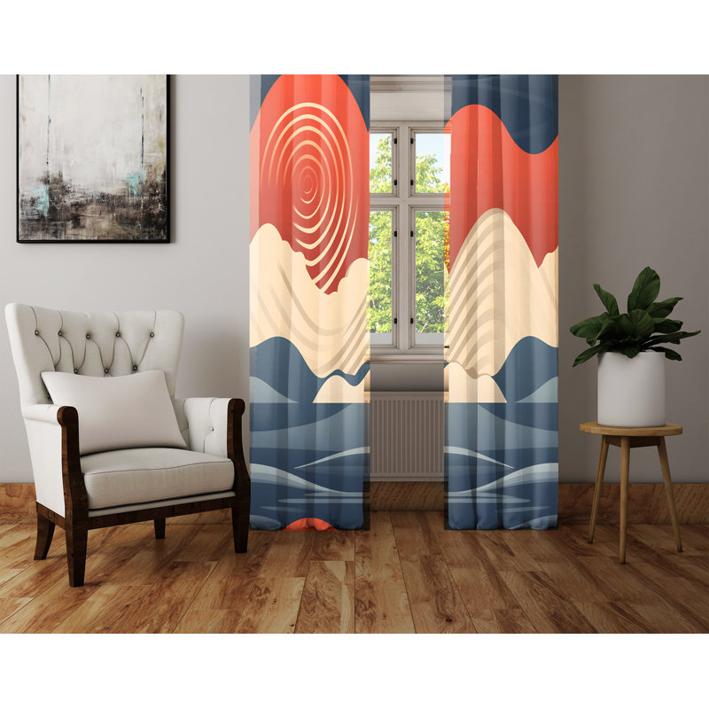 Paire de rideaux semi-transparents en polyester Betsi, L 40 po x L 82 po