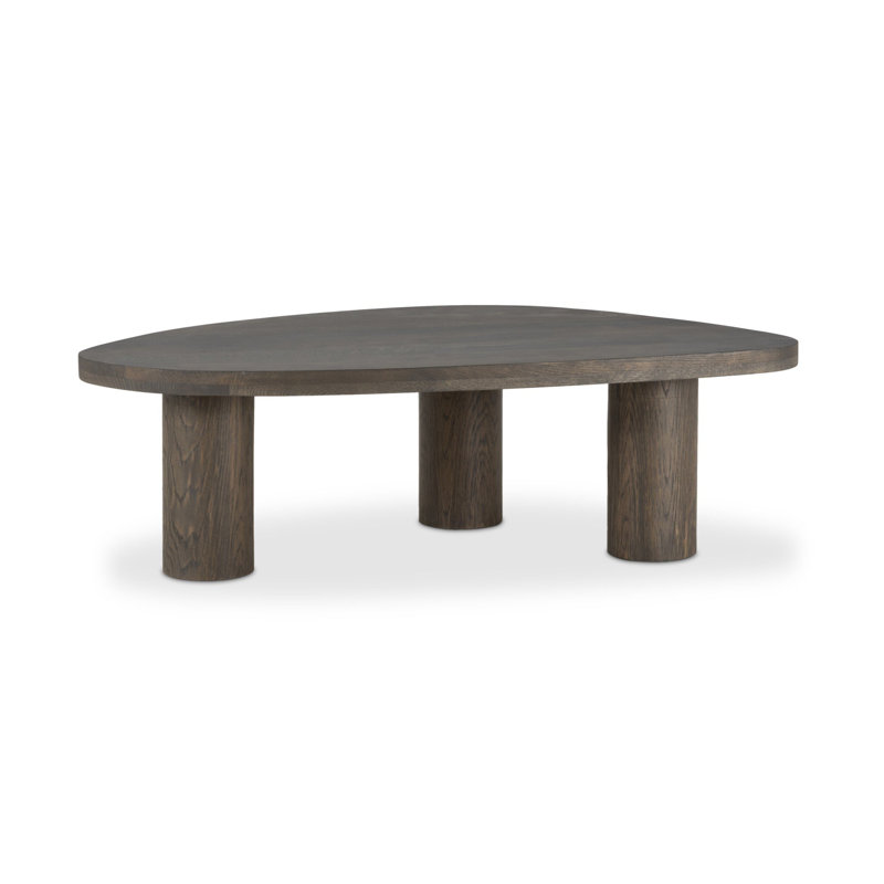 Moraga 3 Legs Coffee Table, Natural Oak, 15" H x 30" L x 48" W