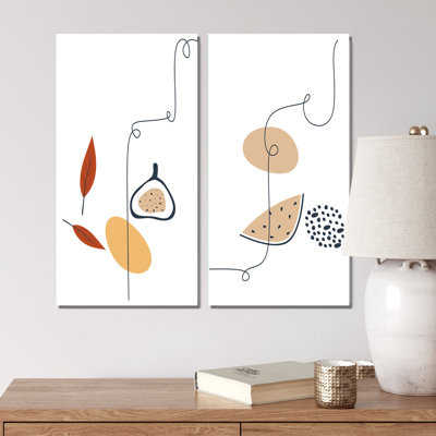 Bohemian Mid Century Geometric Typography II " Bohemian Mid Century Geometric Typography II " 2 - Pieces