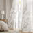 Cecily Grey Floral Printed Burnout Sheer Grommet Single 50x84" Curtain Panel-928861271-838264929