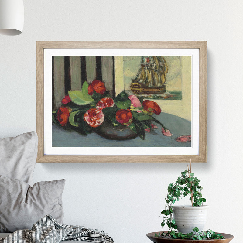 Flowers by Louis Anquetin - Framed Print, 36cm H x 48cm W x 2cm D, Oak Framed