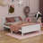 Queen Size Wood Platform Bed With Headboard-1377477497