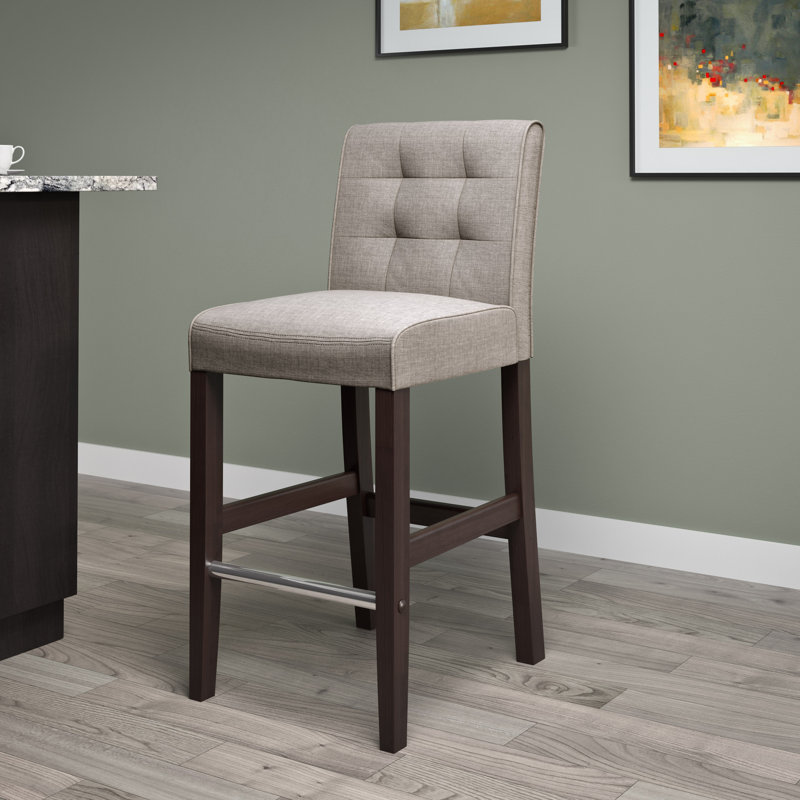 Celia Upholstered Counter Stool with Solid Wood Frame, Bar Stool (31” Seat Height)