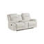 Causeuse inclinable manuelle avec porte-gobelet Lenny, microfibre beige-118708340