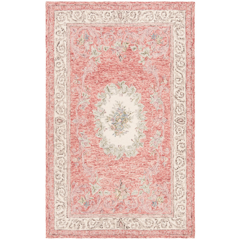Tapis oriental en laine touffeté à la main Miyuki, Rectangle 5 pi x 8 pi