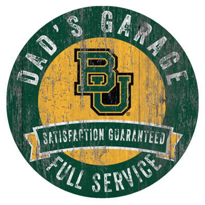 «NCAA Dad's Garage Sign», impression sur bois