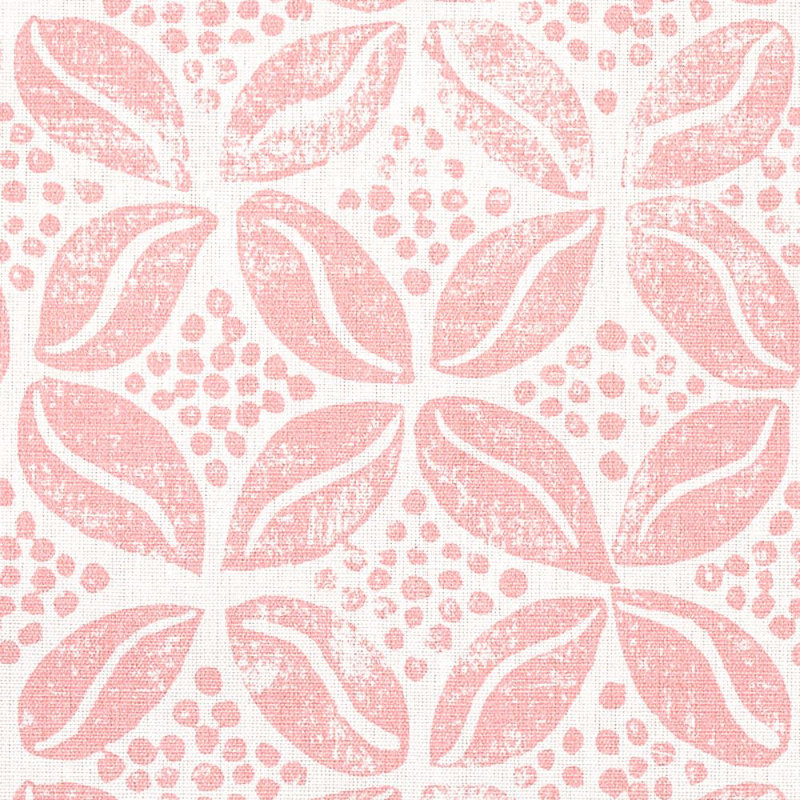 Schumacher x Molly Mahon Coffee Bean Fabric, Pink