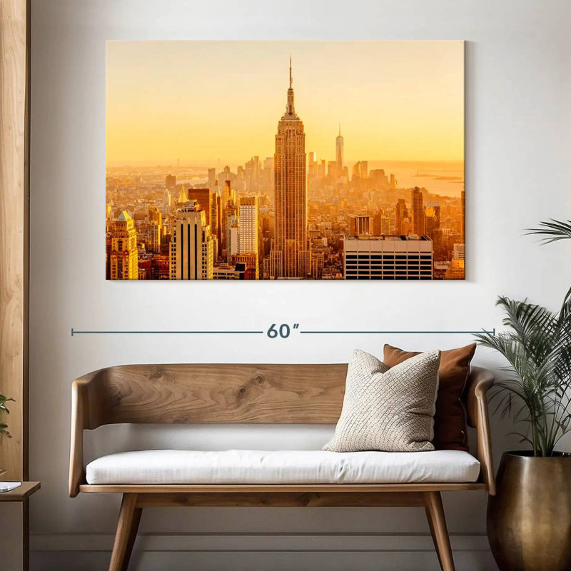 Ravi New York Golden Sunset, H 34 po x l 51 po