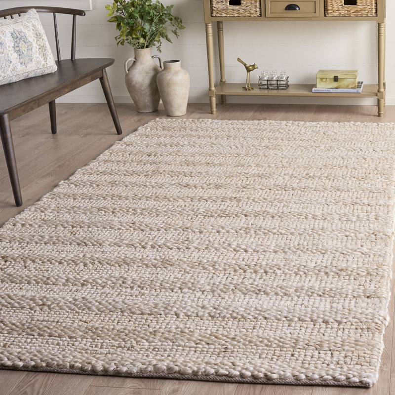 Tapis uni en jute / coton Keyia, Rectangle 5 pi x 8 pi