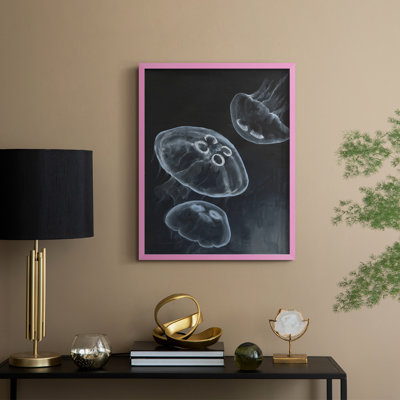 «Jellyfish Heaven I», reproduction encadrée - bois massif