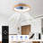 19.7” Natural Wood Caged Flush Mount Ceiling Fans 