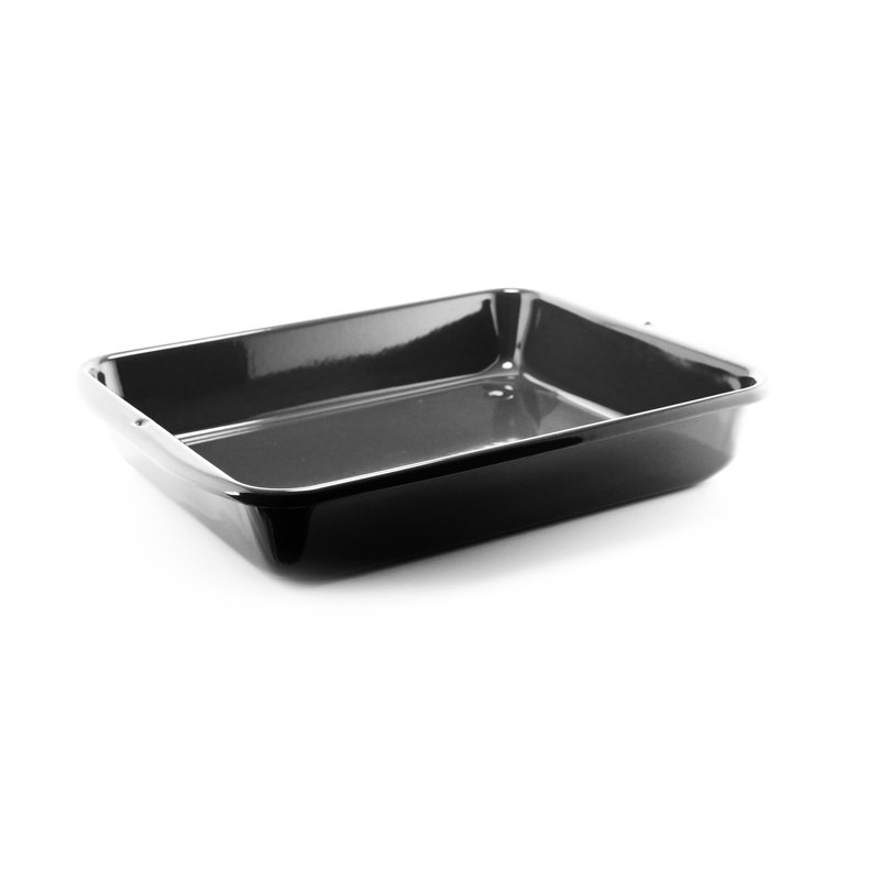 Plat rectangulaire en acier Chantal, Noir