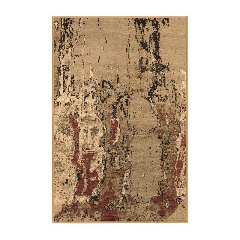 Abstract Indoor Rug, Rectangle 7' x 9'