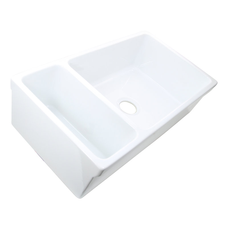 Island 35.5'' L Double Basin Kitchen Sink