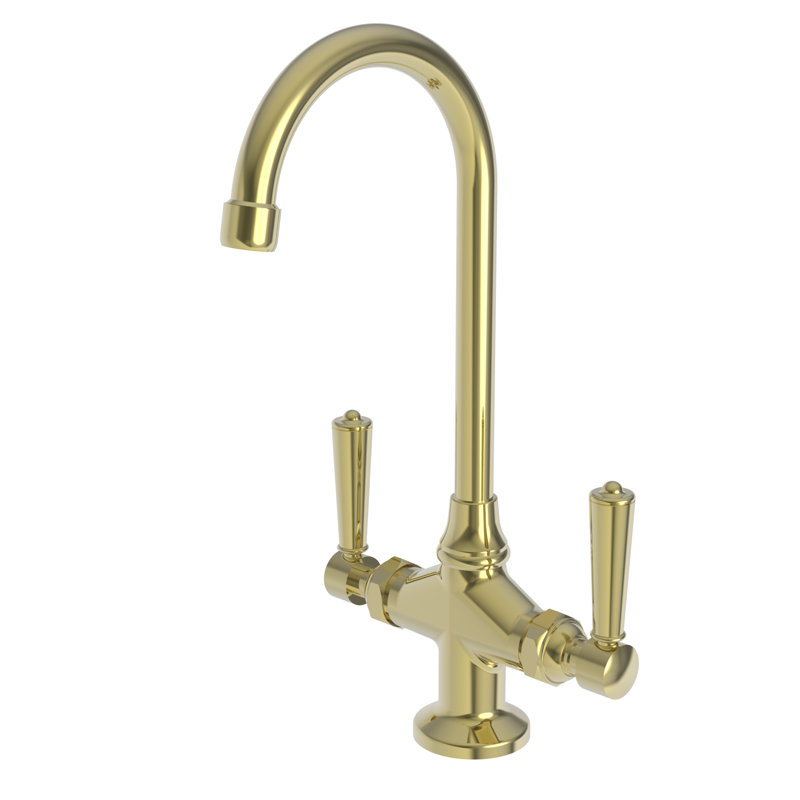 Metropole Double Handle Bar Faucet, Satin Bronze