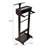 Black Portable Garment Rack With Storage Organizer, Multifunctional Clothes Valet Stand For Modern Bedrooms And Entryways