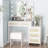 43.2'' Wide Vanity Set with Stool and Mirror