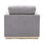 CHAISE L 37,4 po, LIN GRIS