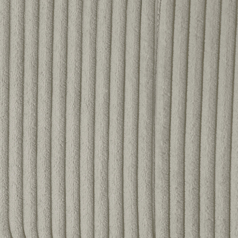 Repose-pieds beige en velours côtelé