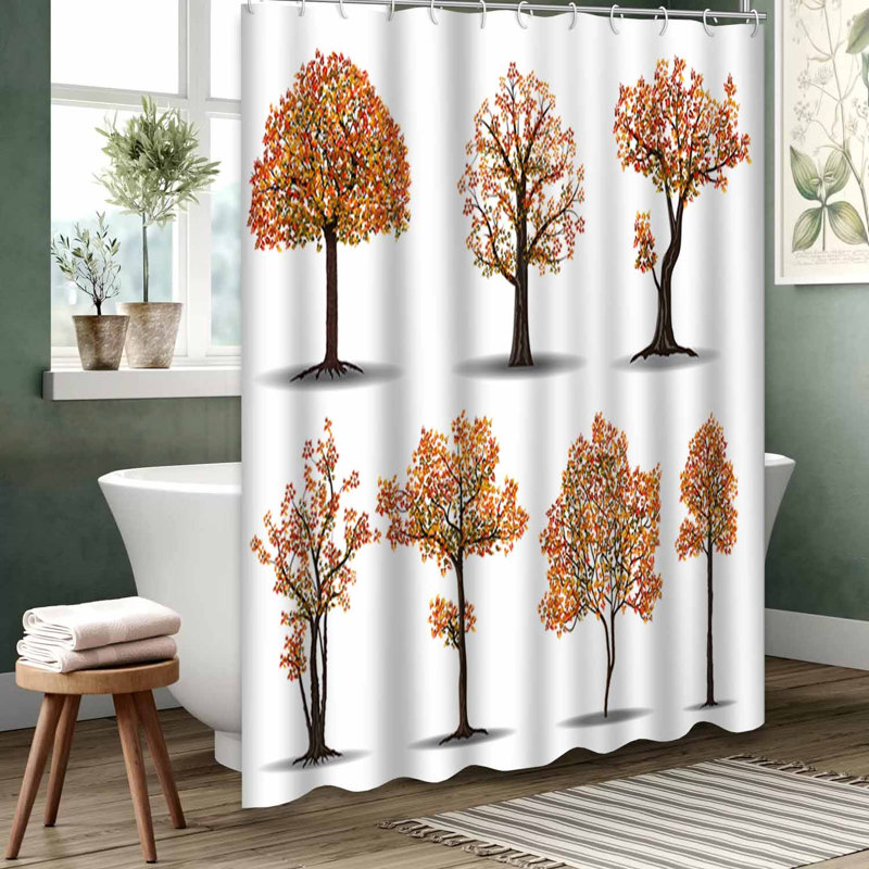 Rideau de douche jaune imperméable, rideaux de douche pour la salle de bain avec 12 crochets, 72" L x 72" W