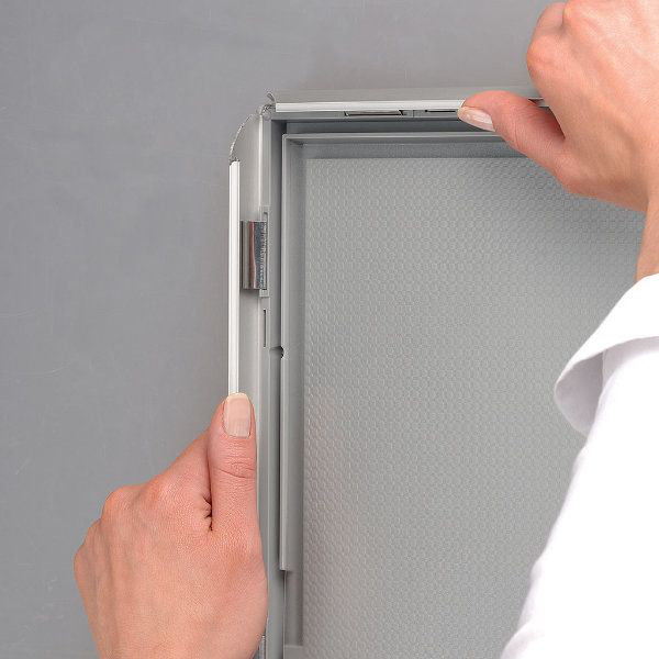 Silver Aluminum Rectangular Wall Mount Poster Frame Set