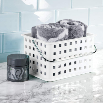 Panier de douche en plastique avec poignée pour salle de bain, santé, cosmétiques, produits capillaires et produits de beauté, petit