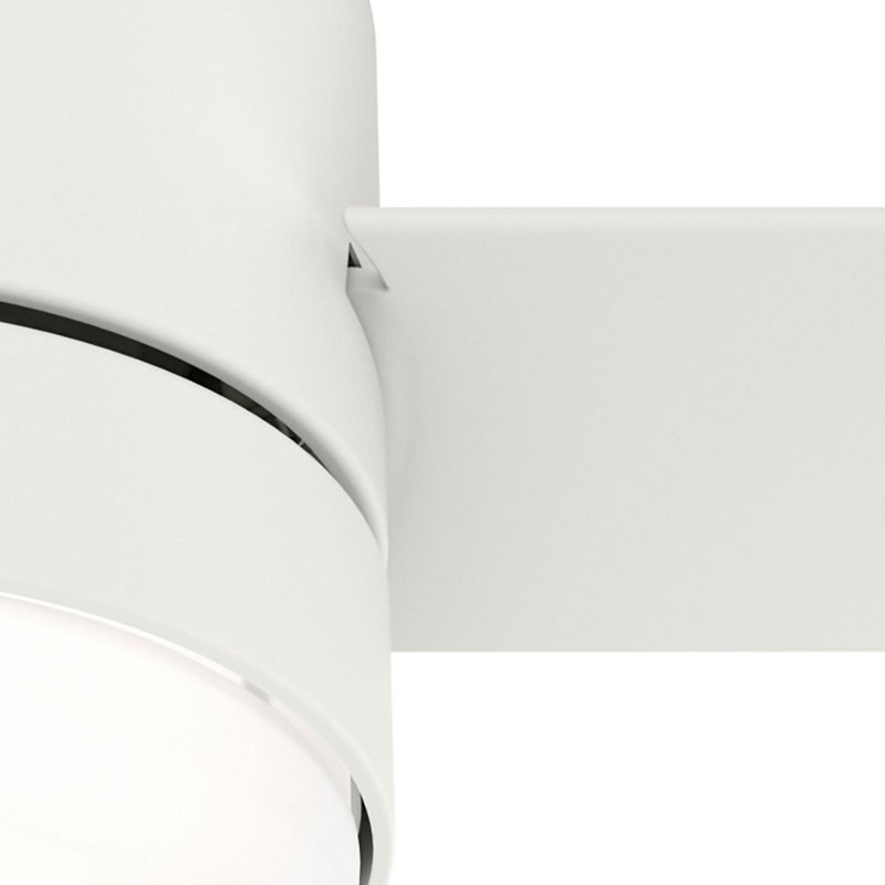 132cm Ceiling Fan with Light Kit, Mattee White, Matte White