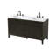 Meuble-lavabo double 60 po en chêne chocolat-314797663-314797648