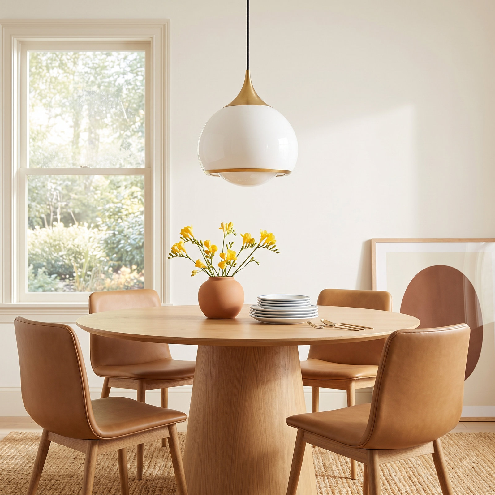 Kegan Single Light Glass Pendant, 11.5" H x 10" W x 10" D, Aged Brass