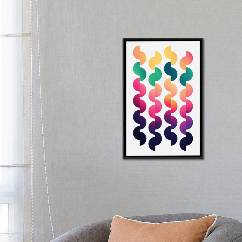 « joy of summer », impression sur toile tendue, H 26 po x l 18 po x P 1,5 po, Toile avec cadre noir, Pas de tapis