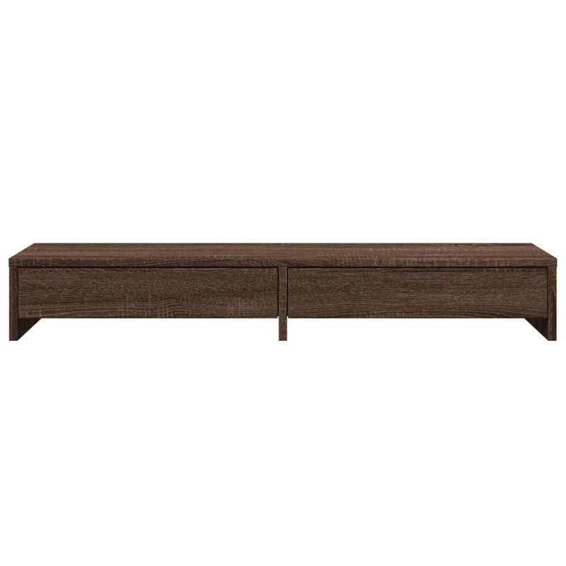 Support pour écran avec tiroirs vidaXL, H 5,9 po x l 39,4 po x P 10,6 po, Chêne brun