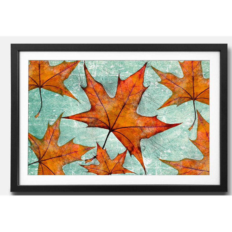 Streetart Fall Is Beginning - Single Picture Frame Print, 44cm H x 64cm W x 2.2cm D