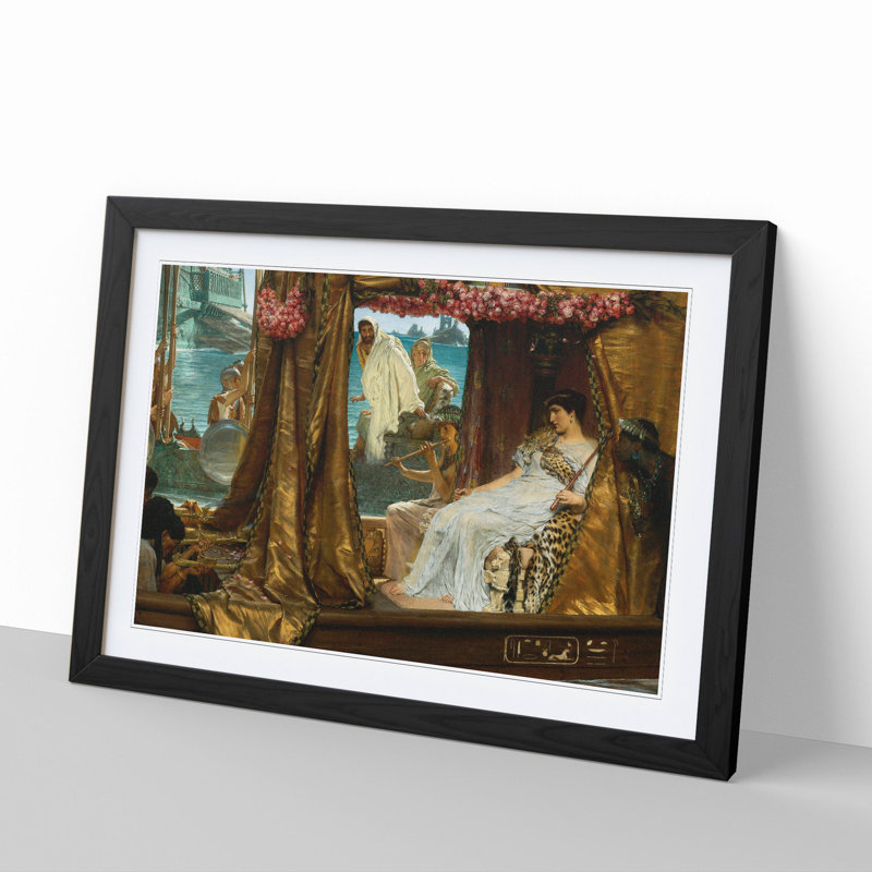 Anthony and Cleopatra by Lawrence Alma-Tadema - Picture Frame Graphic Art, Black Framed, 48cm H x 65cm W x 2cm D
