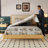 Mid Century Modern Bed Frame – Platform Bed with Headboard Included-489748616-489748623
