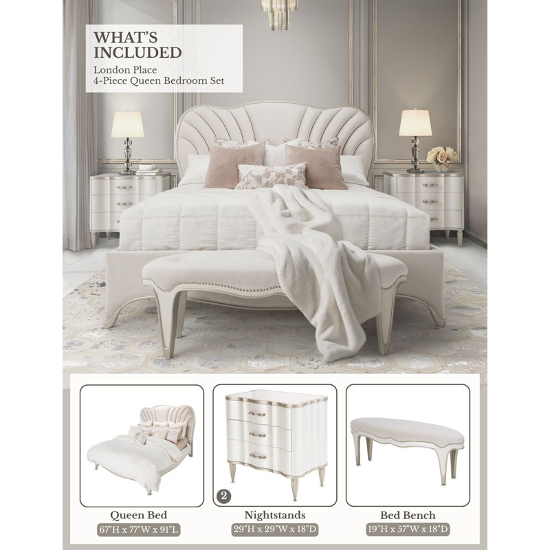 London Place 4-Piece Queen Bedroom Set, Queen