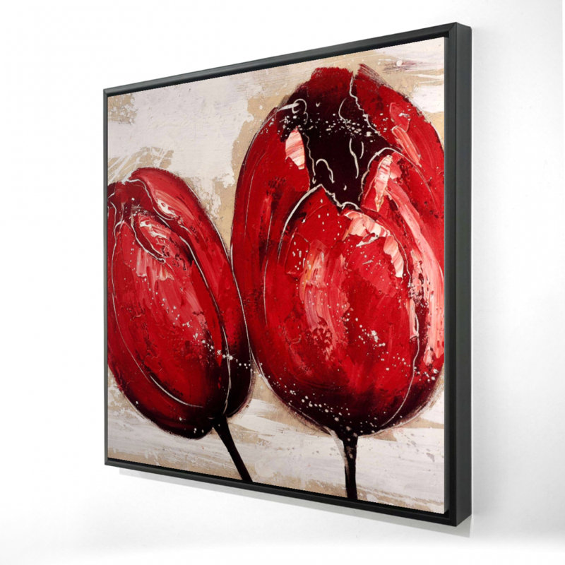 "Deux tulipes rouges" sur toile