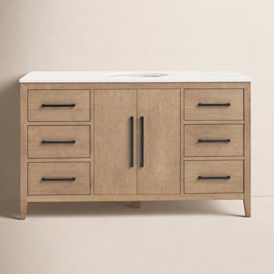 Alsup 54" Oak Single Bathroom Vanity